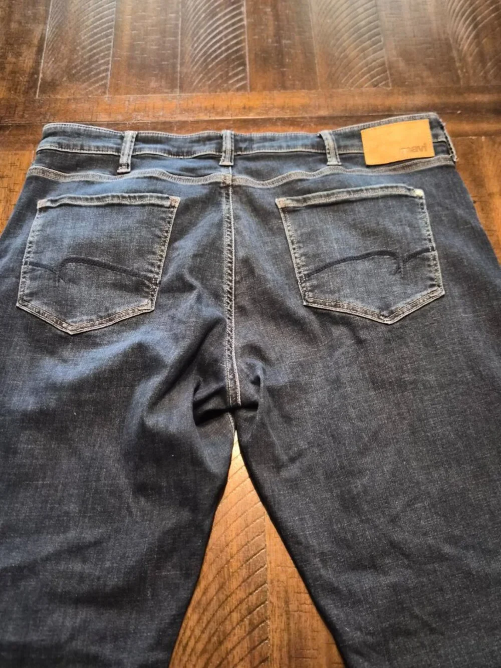 Mavi Jeans Matt Relaxed Straight Leg Dark Wash Blue Denim Mens Size 38x34 G598